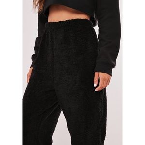 Missguided Black Teddy Joggers